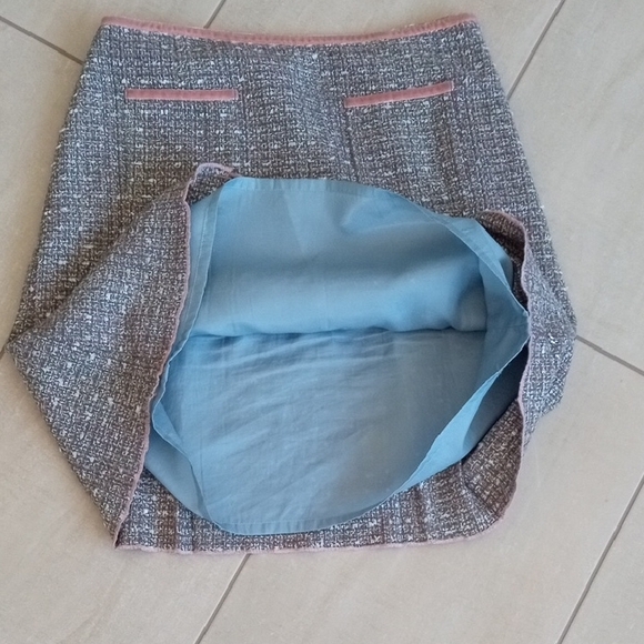 Chic Tweed A-Line Skirt in Brown and Cream - Picture 13 of 16